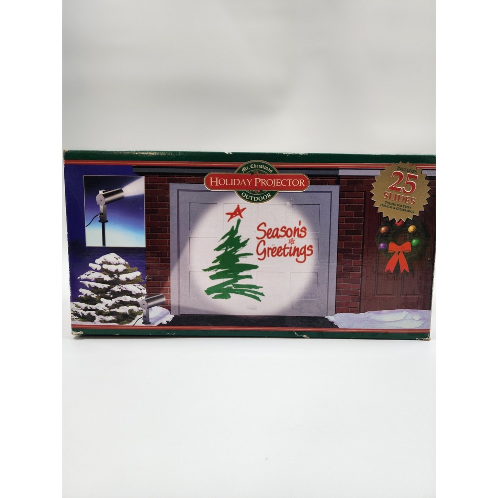 Mr. Christmas Outdoor Holiday Projector 25 Slides Year Round A340 Light Decor